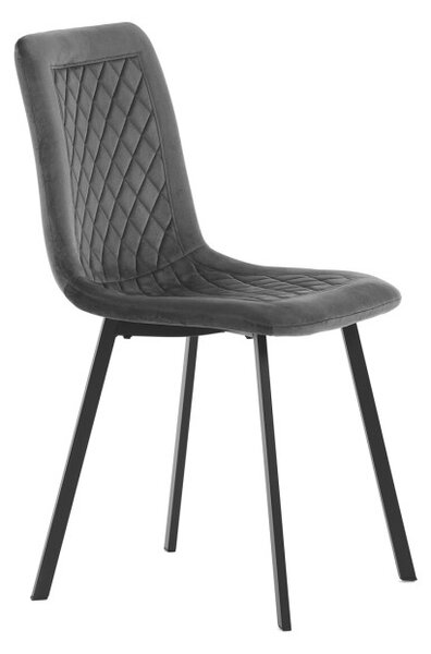Jedálenská stolička zamatová, sivá DCL-973 GREY4