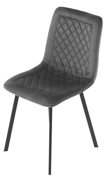 Jedálenská stolička zamatová, sivá DCL-973 GREY4