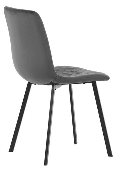 Jedálenská stolička zamatová, sivá DCL-973 GREY4