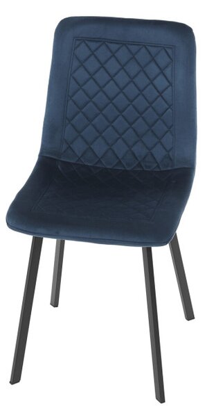 Jedálenská stolička zamatová, modrá DCL-973 BLUE4