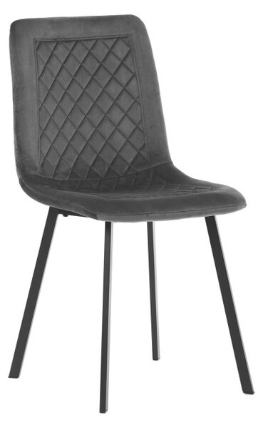 Jedálenská stolička zamatová, sivá DCL-973 GREY4