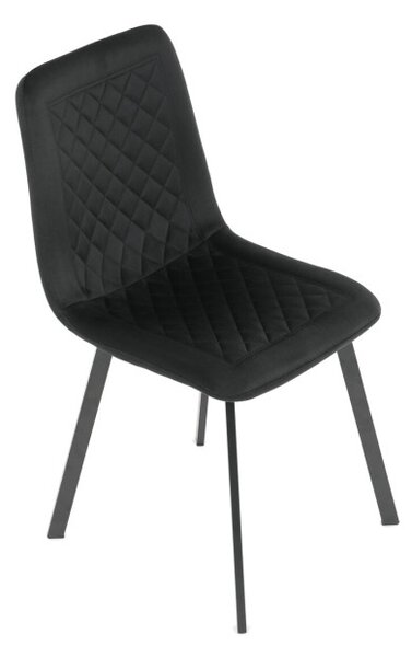 Jedálenská stolička zamatová, čierna DCL-973 BK4