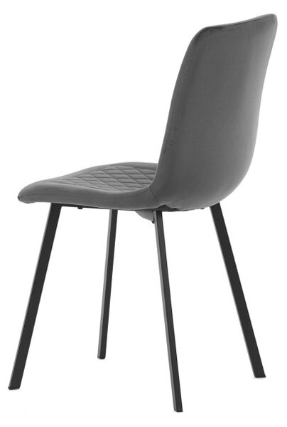 Jedálenská stolička zamatová, sivá DCL-973 GREY4