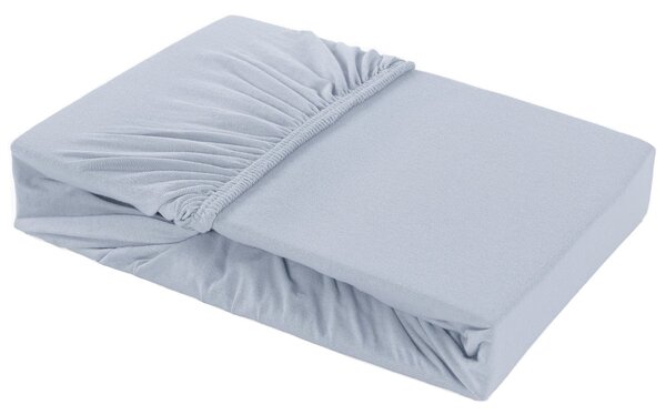 Farebné napínacie prestieradlo Klinmam Home Elastan, farba svetlo modrá, 90-100x200 cm