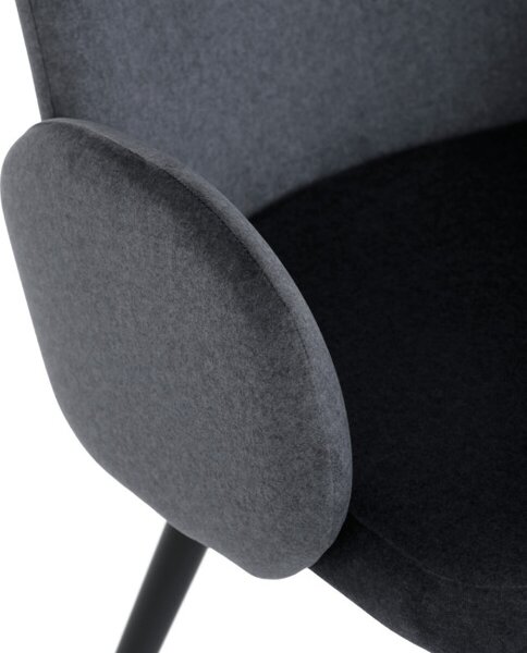 Jedálenská stolička zamatová, sivá DCL-X7129 GREY2