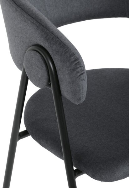 Jedálenská stolička zamatová, sivá DCL-X7130 GREY2