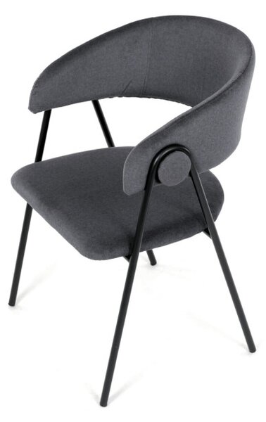Jedálenská stolička zamatová, sivá DCL-X7130 GREY2