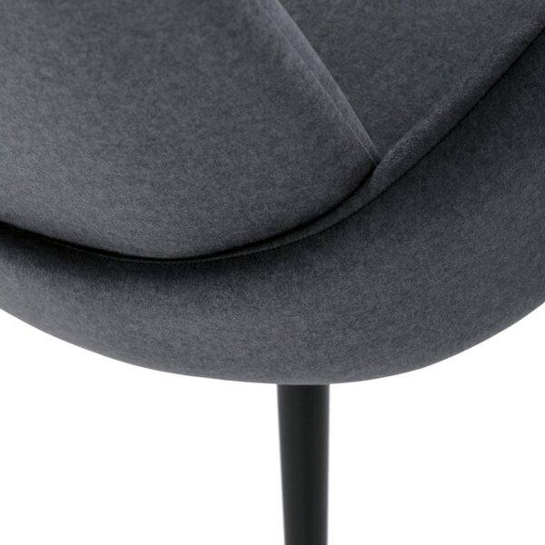 Jedálenská stolička zamatová, sivá DCL-X7129 GREY2