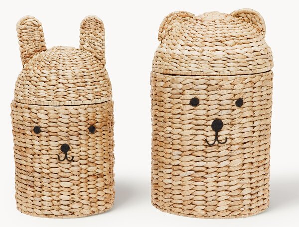 Ručne vyrobená úložné koše Bear & Rabbit, 2 ks