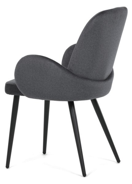 Jedálenská stolička zamatová, sivá DCL-X7129 GREY2