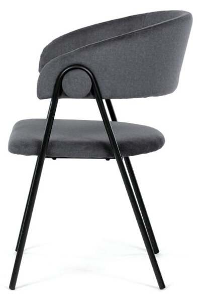 Jedálenská stolička zamatová, sivá DCL-X7130 GREY2
