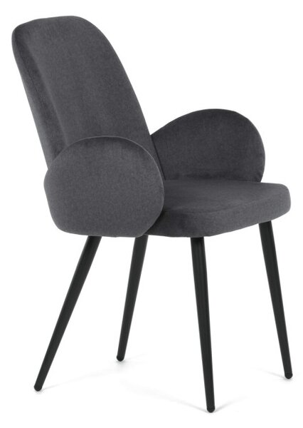 Jedálenská stolička zamatová, sivá DCL-X7129 GREY2