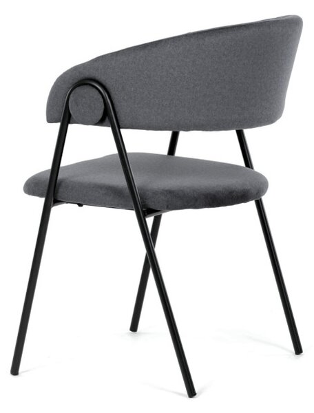 Jedálenská stolička zamatová, sivá DCL-X7130 GREY2
