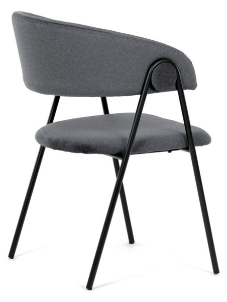 Jedálenská stolička zamatová, sivá DCL-X7130 GREY2