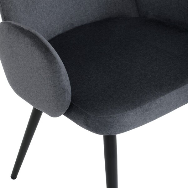 Jedálenská stolička zamatová, sivá DCL-X7129 GREY2