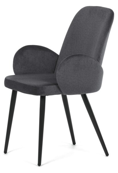 Jedálenská stolička zamatová, sivá DCL-X7129 GREY2