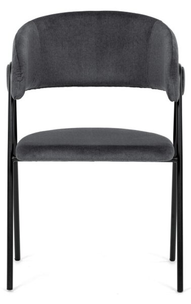 Jedálenská stolička zamatová, sivá DCL-X7130 GREY2