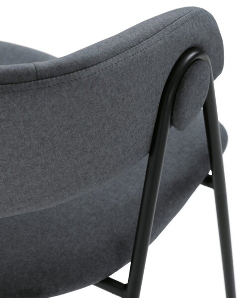 Jedálenská stolička zamatová, sivá DCL-X7130 GREY2