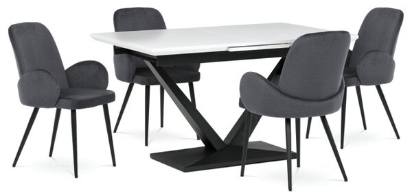 Jedálenská stolička zamatová, sivá DCL-X7129 GREY2