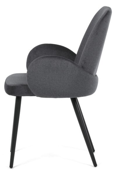 Jedálenská stolička zamatová, sivá DCL-X7129 GREY2