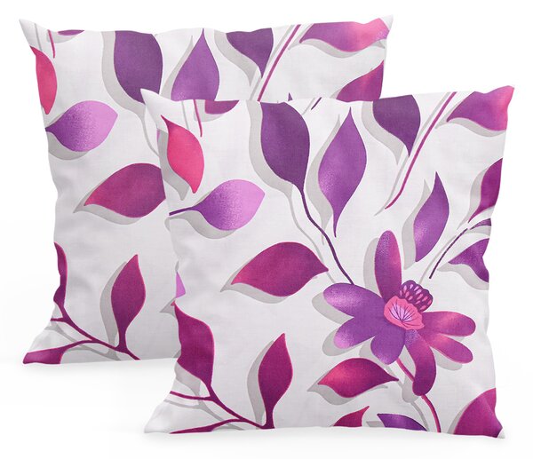 XPOSE® Bavlnená obliečka na vankúš IVANKA - fialová 40x40 cm 2ks