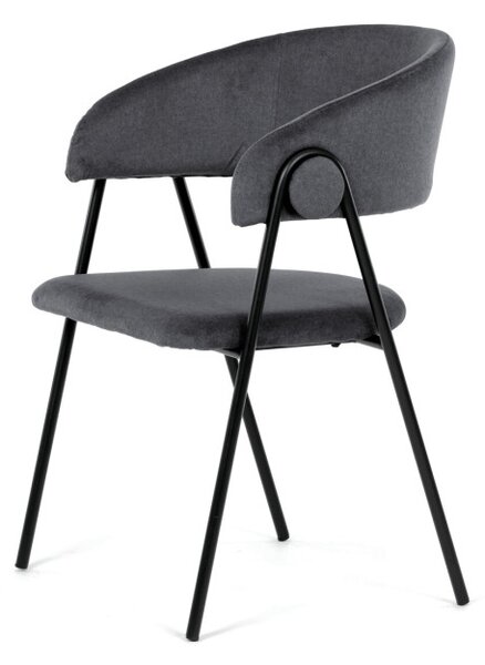 Jedálenská stolička zamatová, sivá DCL-X7130 GREY2