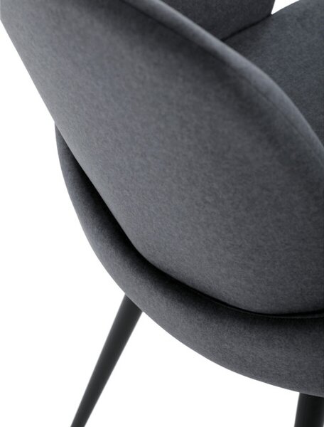 Jedálenská stolička zamatová, sivá DCL-X7129 GREY2