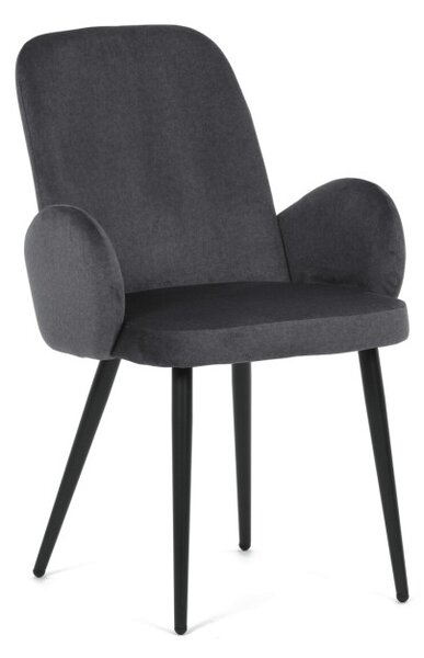 Jedálenská stolička zamatová, sivá DCL-X7129 GREY2