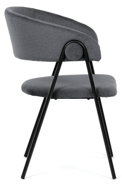 Jedálenská stolička zamatová, sivá DCL-X7130 GREY2