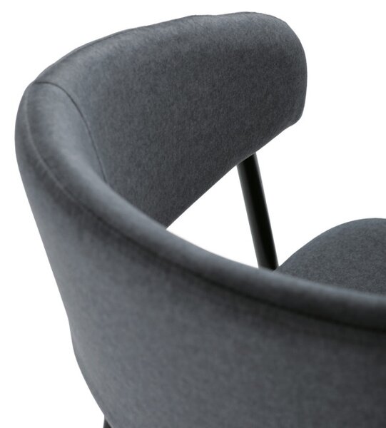 Jedálenská stolička zamatová, sivá DCL-X7130 GREY2