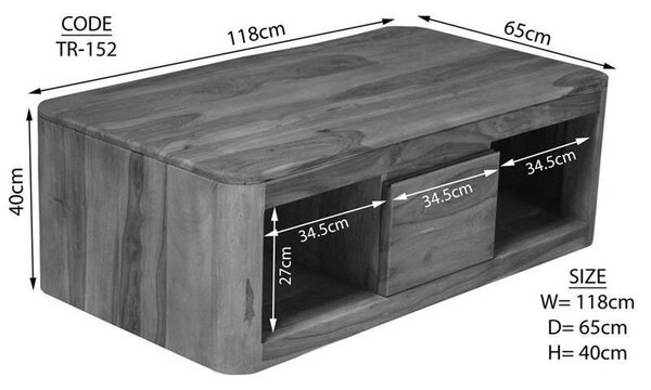 MONTREAL Konferenčný stolík 118x65 cm, palisander