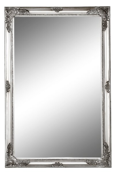 TEMPO Zrkadlo, strieborný drevený rám, MALKIA TYP 6
