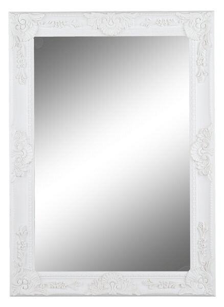 TEMPO Zrkadlo, drevený rám bielej farby, MALKIA TYP 9