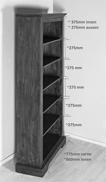 CAMBRIDGE HONEY Regál 200x97 cm, akácia