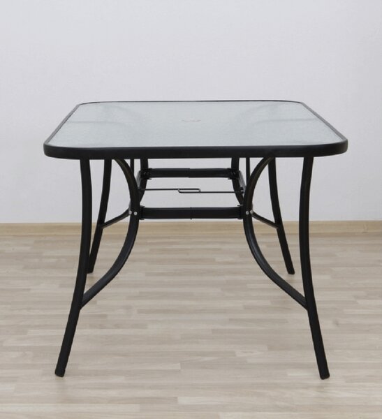 KONDELA Jedálenský stôl, tvrdené sklo/oceľ, 150x90 cm, PASTER