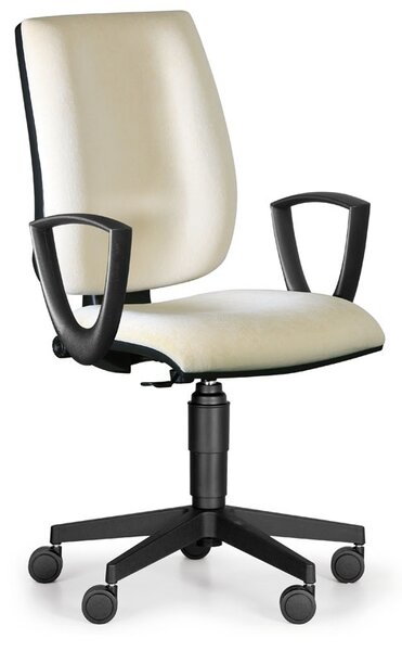 Antares Kancelárska stolička FIGO s podpierkami rúk, permanentní kontakt, biela