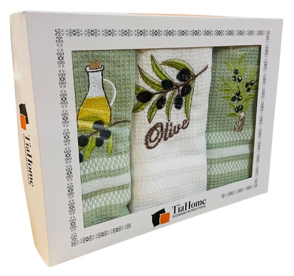 Utierky na riad vaflové Olive 40x60cm 3ks