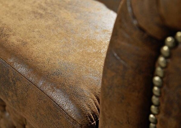 CAMBRIDGE Sedačka Chesterfield 203 cm, hnedá
