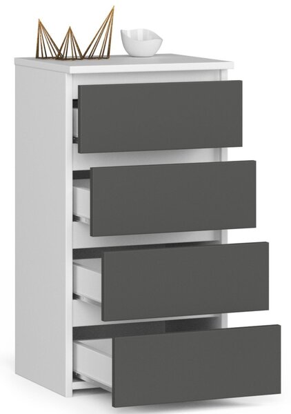 Komoda CL4 - biela/sivá