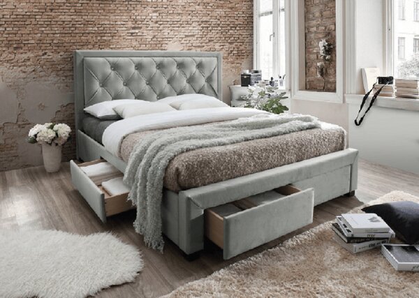 Čalúnená posteľ PREMIUM 180x200 cm sivá
