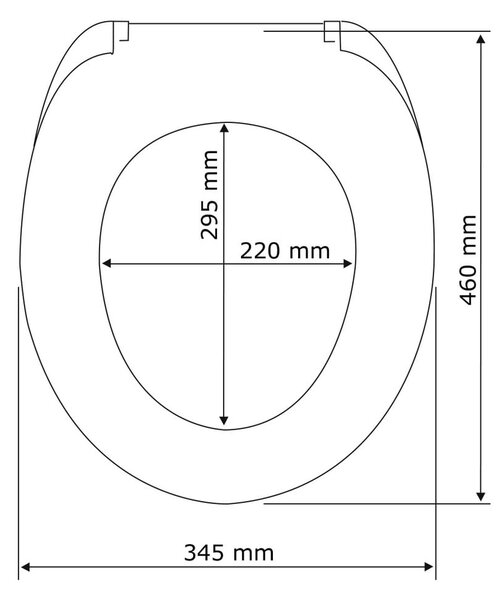 Biele WC sedadlo s jednoduchým zatváraním Wenko Calla, 47 × 35,5 cm