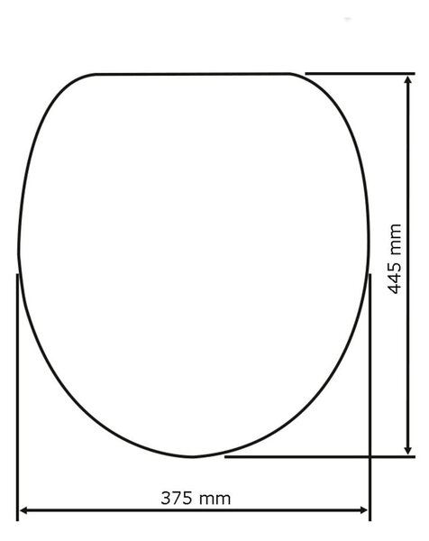Biele WC sedadlo s jednoduchým zatváraním Wenko Samos, 44,5 x 37,5 cm