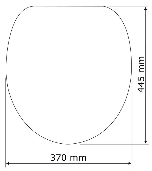 Biele WC sedadlo s jednoduchým zatváraním Wenko Rieti, 44,5 x 37 cm
