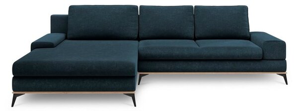 Petrolejovomodrá rozkladacia rohová pohovka Windsor & Co Sofas Planet, ľavý roh