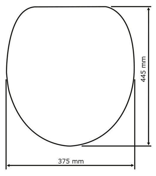 WC sedadlo v žulovom dekore s jednoduchým zatváraním Wenko Premium Ottana, 45,2 x 37,6 cm