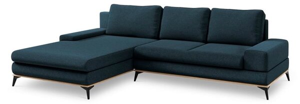 Petrolejovomodrá rozkladacia rohová pohovka Windsor & Co Sofas Planet, ľavý roh