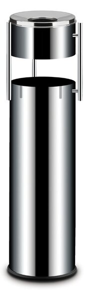 Odpadkový kôš s popolníkom, 760 x 200 x 200 mm, nerez matný