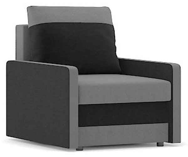 Kreslo MILTON model 2 Sivá/čierna