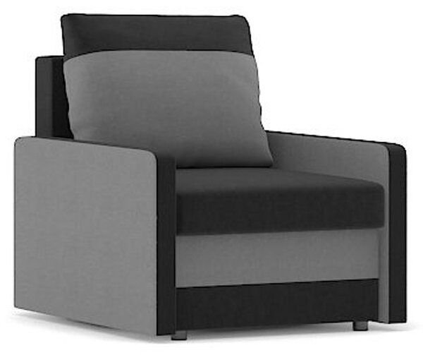 Kreslo MILTON model 2 Čierna/sivá