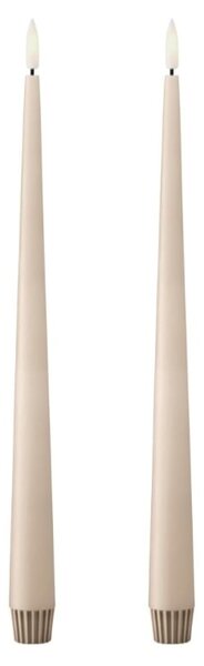 LED sviečka Taper 30 cm / 11 Ice Latte – set 2 ks
